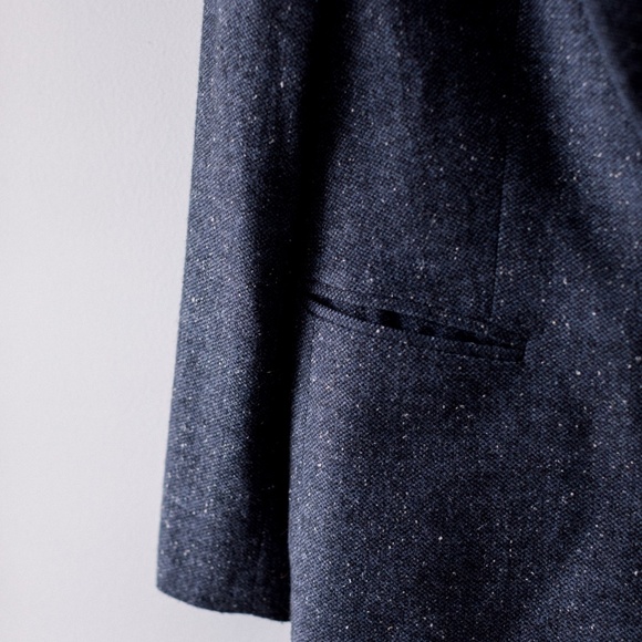 LOFT Navy Blue - Tweed - Women's Blazer - Size 14 P - Picture 7 of 8